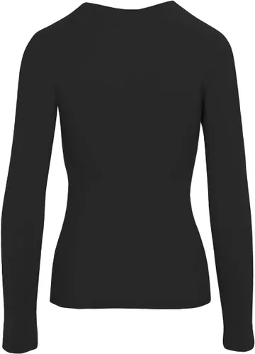 Vista 3 de Pure Look Camiseta básica ligera de manga larga de algodón elástico para mujer