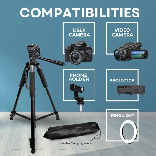 Vista 2 de Trípode profesional de cabeza panorámica de 3 vías para Canon XA10 XA20 XA25 XF100 XF105 XH A1 XH A1S XH G1 XH G1S XF300 XF305 GL1 GL2 videocámaras