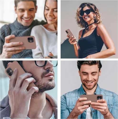 Vista 2 de Cordking [5 en 1] - Funda de silicona a prueba de golpes con forro de microfibra diseñada para iPhone 12 / 12 Pro, con 2 protectores de pantalla + 2