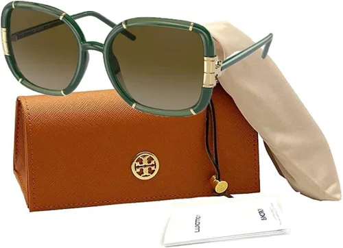 Vista 3 de Tory Burch TY9071U Square Sunglasses for Women BUNDLE With Designer iWear Complimentary Eyewear Kit