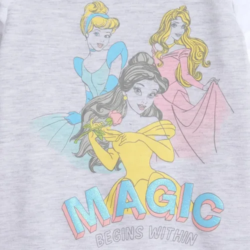 Vista 4 de Disney Conjunto de camiseta y leggings de princesa Cenicienta Aurora Belle para niñas