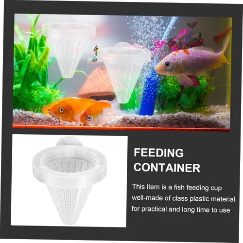 Vista 7 de POPETPOP Alimentador de peces - Alimentador de acuario Cono de gusano rojo Alimentador de Cono Alimentador de Alimentación Cono de Salmuera