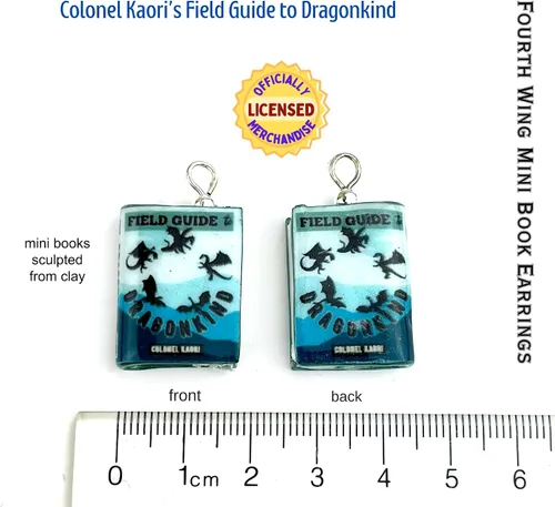 Vista 5 de Cuarta ala Rebecca Yarros Clay Mini libro Dragon Scribe Quill Marcapáginas con licencia UPICK