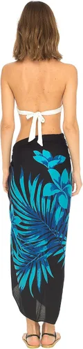 Vista 4 de SHU-SHI Pareo de playa para mujer, pareo de palmera con clip de coco