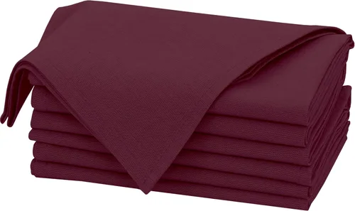 Vista 34 de Ruvanti Juego de 6 Servilletas de Lino, Servilletas de Tela de 18x18 pulgadas, Servilletas de Tela de Mezcla de Algodón y Lino Lavables, Suaves Negro