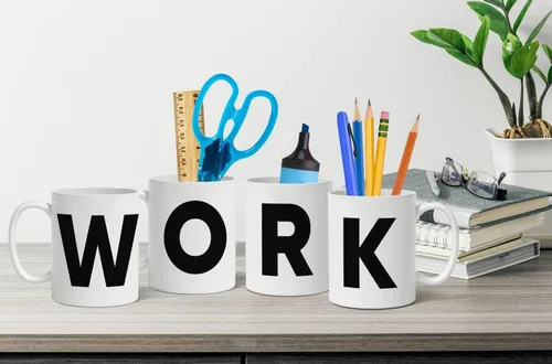 Vista 6 de Retreez Taza con monograma con monograma del alfabeto de la A a la Z con inicial, tazas de café de cerámica de 11 onzas – Agradecimiento