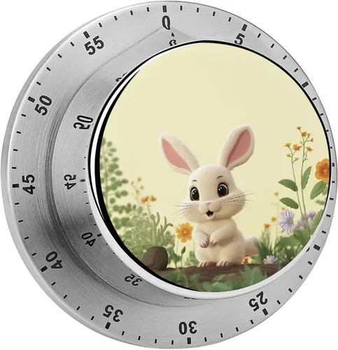 Vista 9 de Temporizadores mecánicos de cocina para cocinar, temporizador magnético de cuenta regresiva de 60 minutos con boca de animal, lindos temporizadores