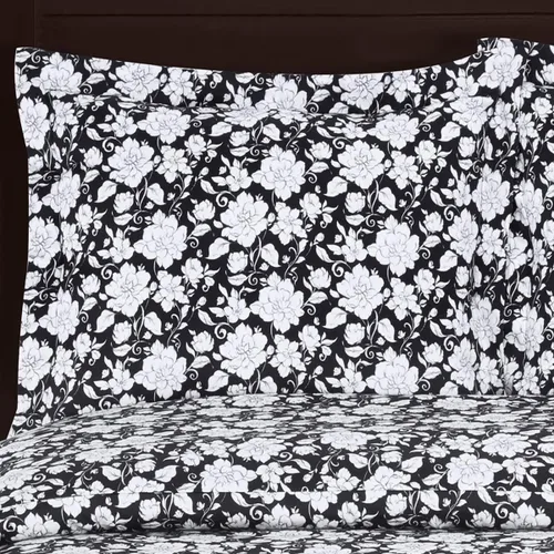 Vista 2 de Royal Hotel Bedding Agnes - Juego de funda de edredón floral de 3 piezas, tamaño King/Cal-King, 100% algodón, 300 hilos de algodón