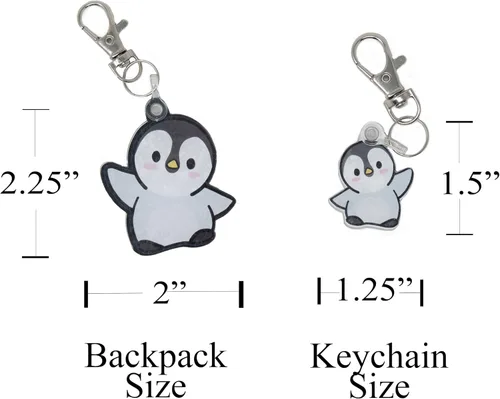 Vista 2 de Bonito llavero con temática de animales para mochilas, bolsos, llaves y regalos