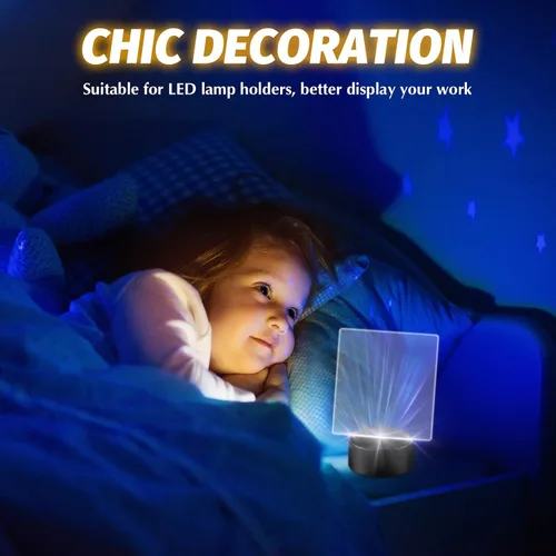 Vista 5 de 24 hojas acrílicas transparentes de 0.079 pulgadas para base de luz LED, rectángulo en blanco, tablero fundido transparente, panel de luz en blanco