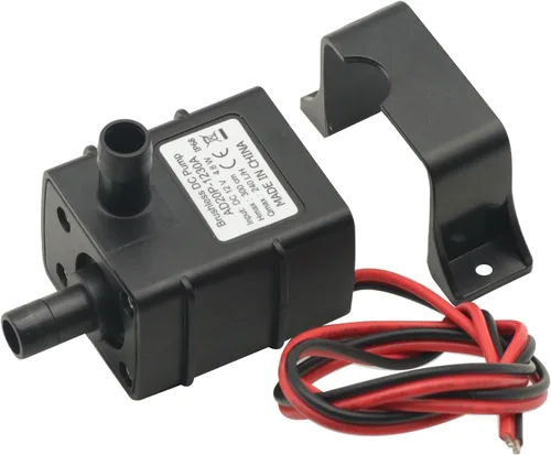 Vista 7 de 2 unids DC 12 V mini bomba de agua 9.8 ft 240L/H ultra silencioso motor sin escobillas para piscina sumergible acuario bomba de agua solar