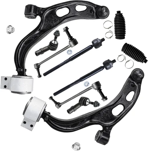 Vista 193 de Detroit Axle - Kit de suspensión delantera de 10 piezas para Chevrolet Trailblazer GMC Envoy 2004-2007 2005 2006 Soportes de brazo de control