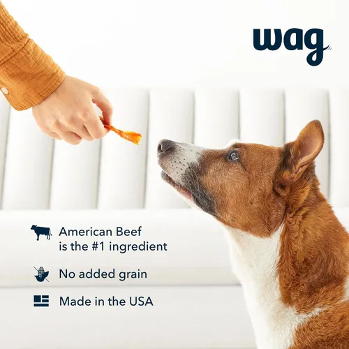 Vista 3 de Marca Amazon – Wag Soft & Tender American Jerky Premios para Perros – Receta de Carne de Res, 6 Onzas (Paquete de 1)