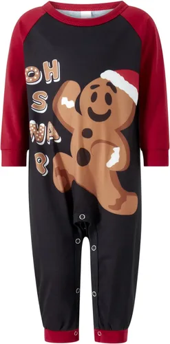 Vista 5 de Luckinbaby Pijamas de Navidad familiares a juego 2023 linda camisa de manga larga y pantalones de dormir 2 piezas Festival Lounge