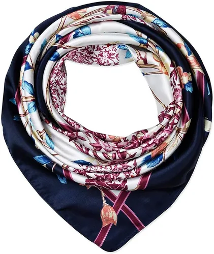 Vista 27 de corciova - Bufanda cuadrada grande para mujer, diadema sedosa para cabello rizado, lazo para dormir por la noche, bandana a la moda, 35 x 35