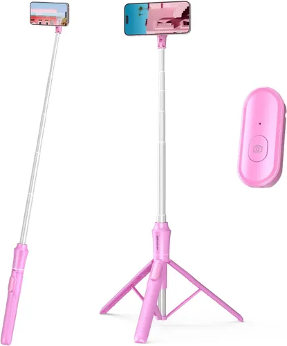 Vista 8 de UBeesize Trípode magnético para teléfono selfie de 62 pulgadas con control remoto inalámbrico, soporte extensible para teléfono celular, compatible