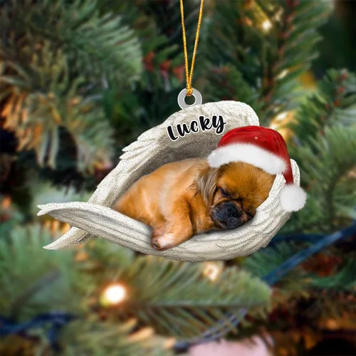 Vista 148 de Ángel durmiente de Afghan Hound para Navidad, adorno personalizado con el nombre del perro, adorno de Navidad personalizado para amantes de perros