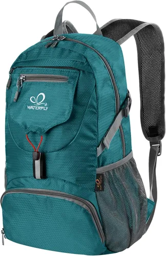 Vista 16 de WATERFLY Mochila pequeña ligera y plegable: mochila de 20 l ultra ligera, plegable, de senderismo, de viaje, de camping, de día, para hombre y mujer
