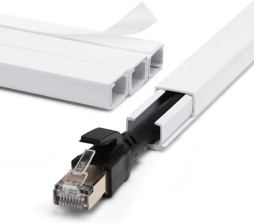 Vista 17 de ZhiYo Cubiertas de Cable de 85 pulgadas para Cables en la Pared, 1 Mini Ocultador de Cables de Pared, Cubiertas de Cable Autoadhesivas para Cables
