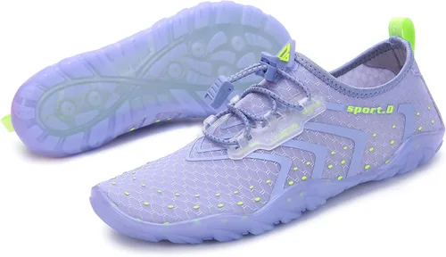 Vista 5 de Leyang Zapatos acuáticos para mujer y hombre, de secado rápido, calcetines acuáticos para natación, playa, surf, buceo, piscina, yoga, aeróbicos