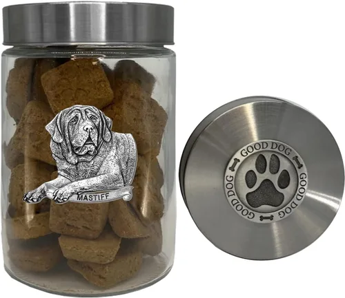 Vista 23 de Heritage Pewter Basset Hound Good Dog Treat Jar – Tarro de golosinas de 34 onzas con tapa hermética a rosca Regalo para propietarios de Basset