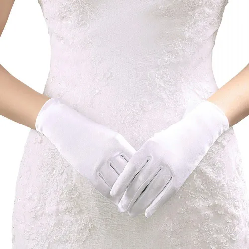 Vista 2 de Miranda's Bridal Women's Wrist Length Formal Gloves