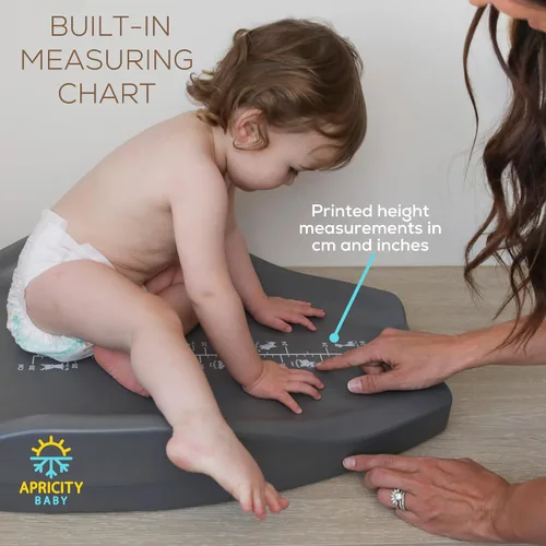 Vista 6 de Apricity Baby Cambiador de pañales – Cambiador de espuma impermeable con lados elevados, base antideslizante y diseño portátil, extra grande de 31.5