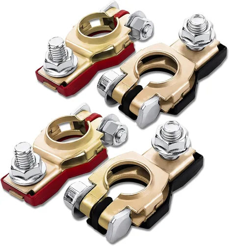 Vista 8 de 2PCS conector terminal de batería, plata