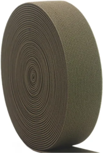 Vista 9 de Banda elástica de punto negro de 1-1/2 pulgadas, 10 yardas, 1.496 in, tejido de sarga de doble cara, correas elásticas pesadas, banda elástica