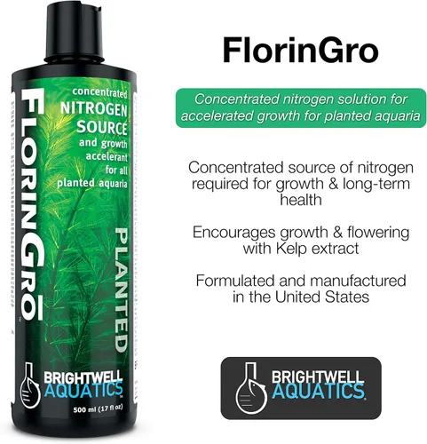 Vista 2 de Brightwell Aquatics Florin GRO, fuente de nitrógeno y acelerante de crecimiento para todos los acuarios plantados, 2 L, FNG2L