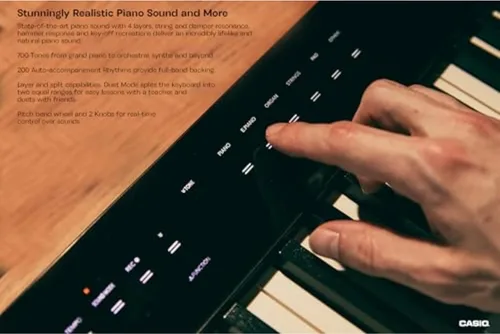 Vista 8 de Casio Privia PX-S3100 – piano digital con teclas ponderadas de 88 Delgado y elegante 700 tonos, 200 ritmos, Bluetooth Audio/MIDI, controles
