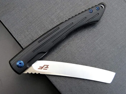 Vista 6 de Eafengrow EF944 EDC Cuchillo plegable D2 Hoja de acero G10 Mango de bloqueo confiable Rodamiento de bolas Cuchillos aleta para camping, Negro