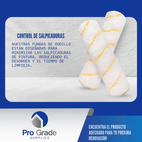 Vista 7 de Pro Grade - Cubiertas de rodillos de pintura - Paquete de 5 de microfibra de 1/2 x 9 pulgadas