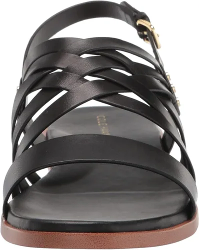 Vista 2 de Cole Haan Sandalias planas Francie para mujer, Wr Marine Blue - Gamuza acolchada