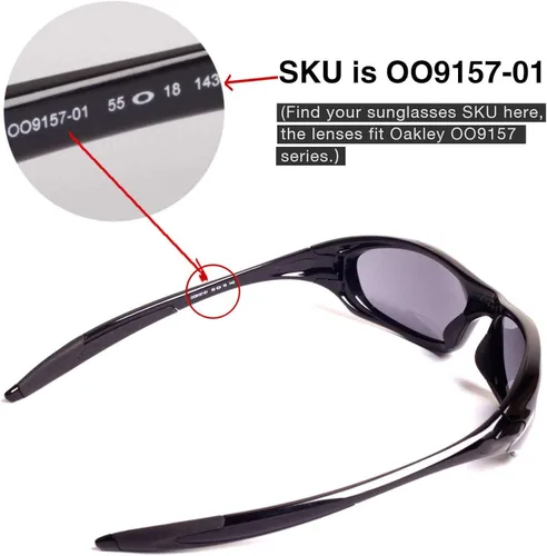 Vista 6 de Walleva - Lentes de repuesto para gafas de sol Oakley New Twenty (2012 y después), 8 opciones disponibles