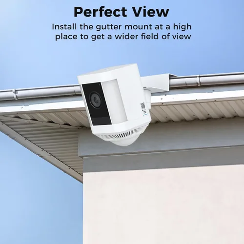 Vista 7 de Paquete de 2 soportes de canalón ajustables para leva adherente, cámara de foco/cámara exterior Plus, soporte de montaje impermeable sin taladro