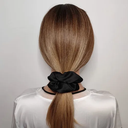 Vista 2 de 12 ligas suaves de seda satinada para el cabello, bandas de moda, lazos elásticos, soportes para cola de caballo, accesorios para mujeres y niñas