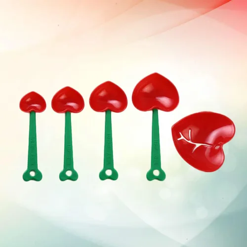 Vista 9 de Juego de 5 cucharas medidoras plegables de taza medidora, 10 unidades, color blanco huevo