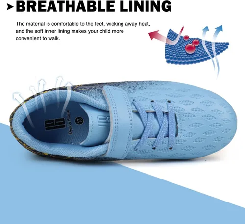 Vista 5 de brooman Zapatos deportivos de fútbol para niños y niñas, para exteriores