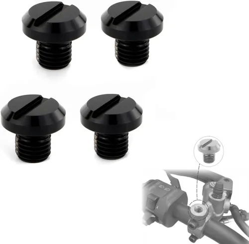 Vista 7 de Xitomer 4 tapones para agujeros de espejo M10x1.25, aptos para Z125/Z400/FZ-07 MT-07 / FZ-09 MT-09, CRF250L/CB1000R, SV650 / KLR 650, CNC de aluminio