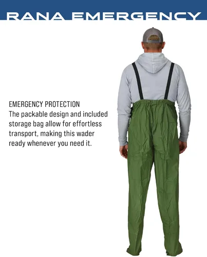 Vista 4 de FROGG TOGGS Men's Rana Emergency Waterproof Compact, Packable Chest Wader Portable waterproof chest wader, waterproof PVC, easy-pack storage bag