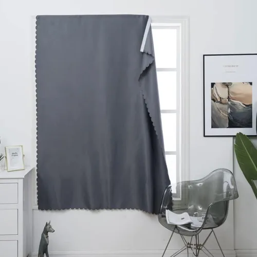 Vista 13 de GYROHOME Cortinas opacas autoadhesivas con diseño superior para ventana de cocina, paneles de cortina con aislamiento térmico y alzapaños sin Beige