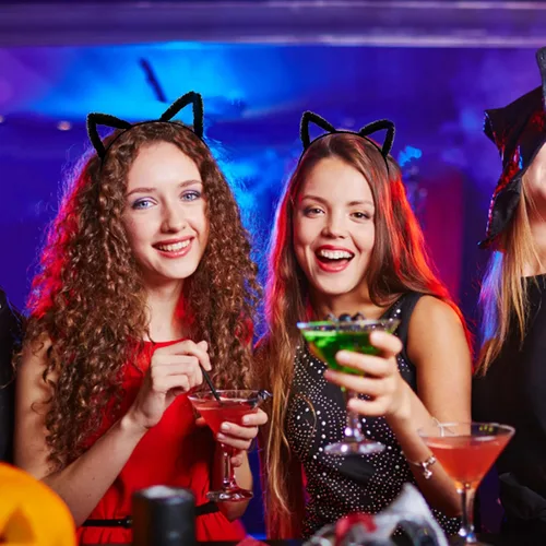 Vista 5 de WHAVEL Diadema de orejas de gato negras con orejas de zorro de piel bonita, diadema de orejas de animal de felpa, disfraz de cosplay, suministros
