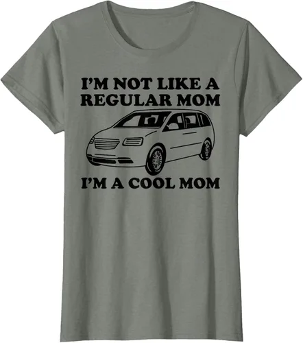 Vista 15 de Camiseta divertida de mamá con texto en inglés "I'm Not Like A Regular Mom I'm A Cool Mom", Blanco, S