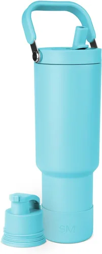 Vista 29 de Simple Modern Trek Pivot Vaso con pajita abatible de 30 oz con asa Botella de agua y protector Tapas intercambiables de pajita y para beber