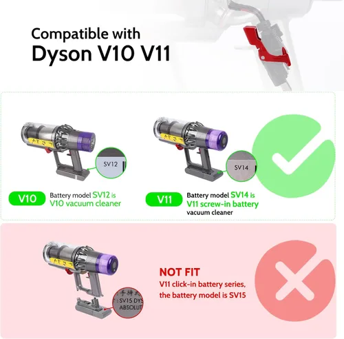 Vista 3 de Gatillo metálico mejorado compatible con aspiradora Dyson V10 V11 SV12 SV14 Piezas de reparación del botón del interruptor de alimentación