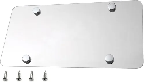 Vista 5 de Refuerzo Trasero de Placa de Matrícula de Acero Inoxidable (12 x 6 Pulgadas, Negro Mate)