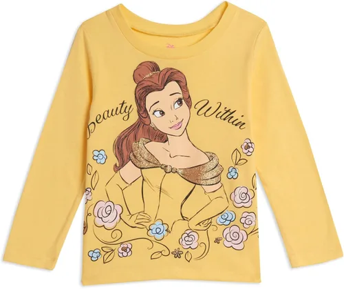 Vista 2 de Disney Princess Ariel Cenicienta Belle - Paquete de 3 camisetas de bebé a niño grande