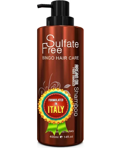 Vista 2 de BINGO HAIR CARE Champú y acondicionador de aceite de argán marroquí, aceite orgánico 100% natural, revitalizante, nutritivo, antiencrespamiento, sin