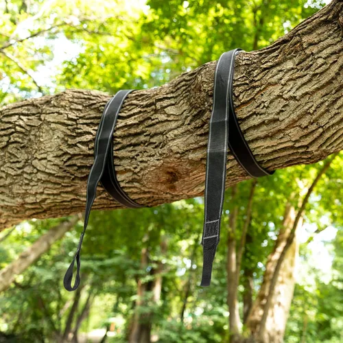 Vista 7 de Squirrel Products Dos correas de nailon para colgar columpios para árboles, 10 pies cada una